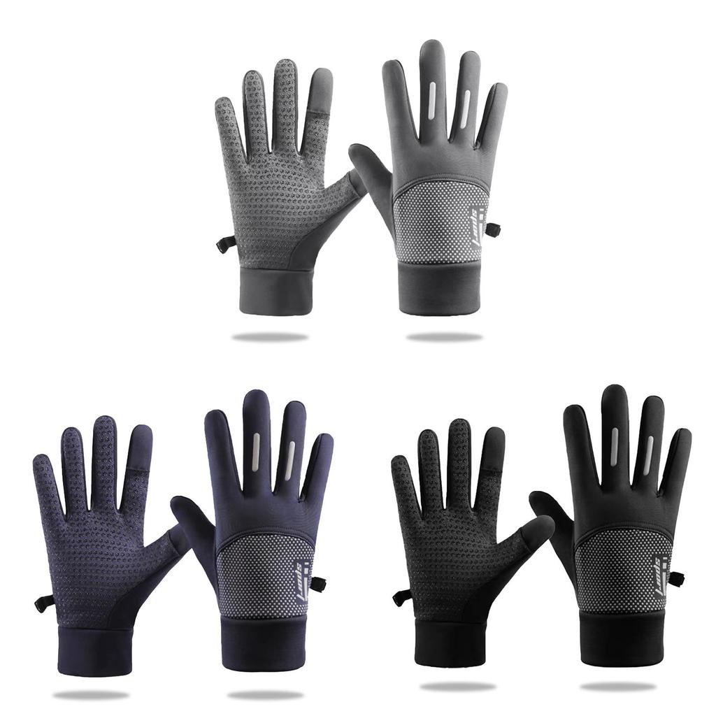 Sports Gloves Men Fall Cycling Warm Gloves With Antislip And Touchscreen Functionality