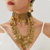 Set Collana e Orecchini Bohemien Retrò con Frange e Monete
