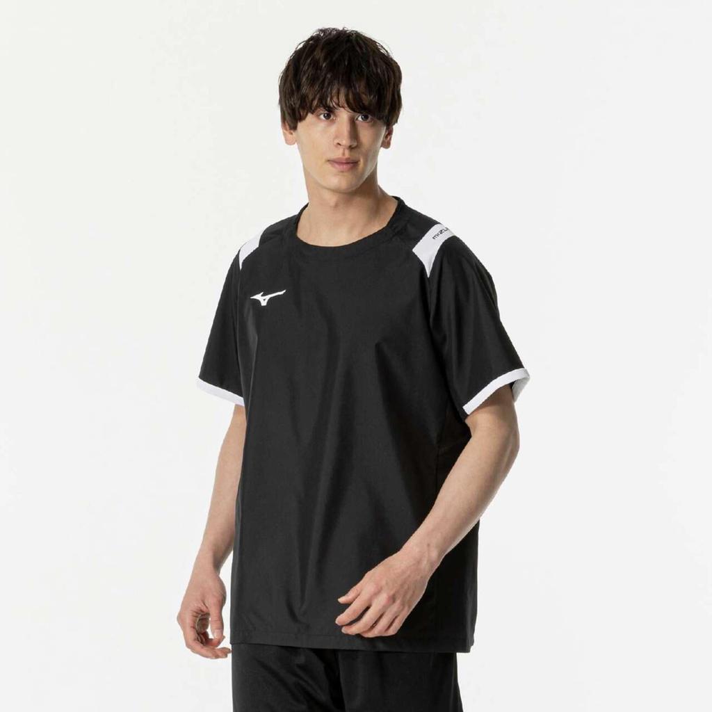 Volleyball wear BASIC Short-sleeved training top V2MEB530 Unisex Black x White M