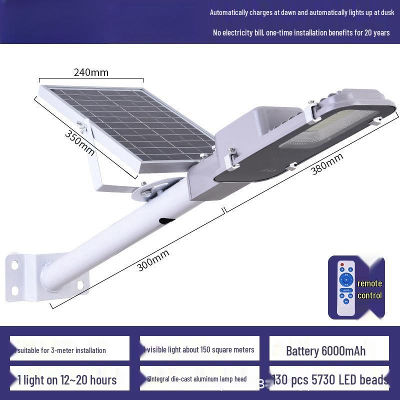 Ultra-Bright High-Power Solar Street & Courtyard Light - Outdoor/Indoor Waterproof Lighting