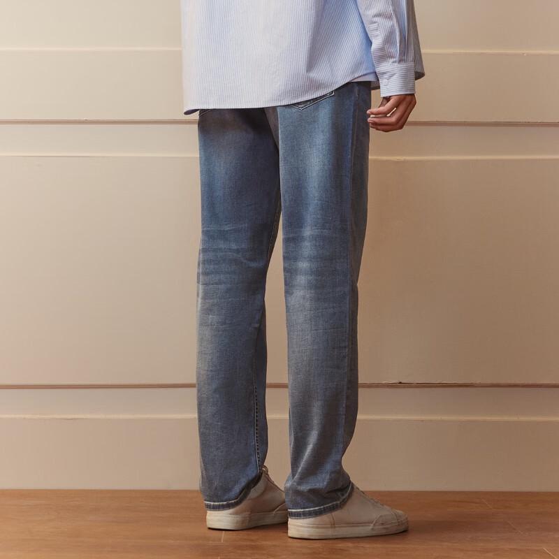 JACK&JONES Men's Straight Fit High-Stretch Cool Feel Jeans