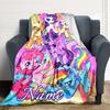 Custom Name Pink Hair Warrior Blanket for Couch & Bed, Plush Cozy Fuzzy Blanket Super Soft & Warm Blankets for Fall and Winter. 0908173