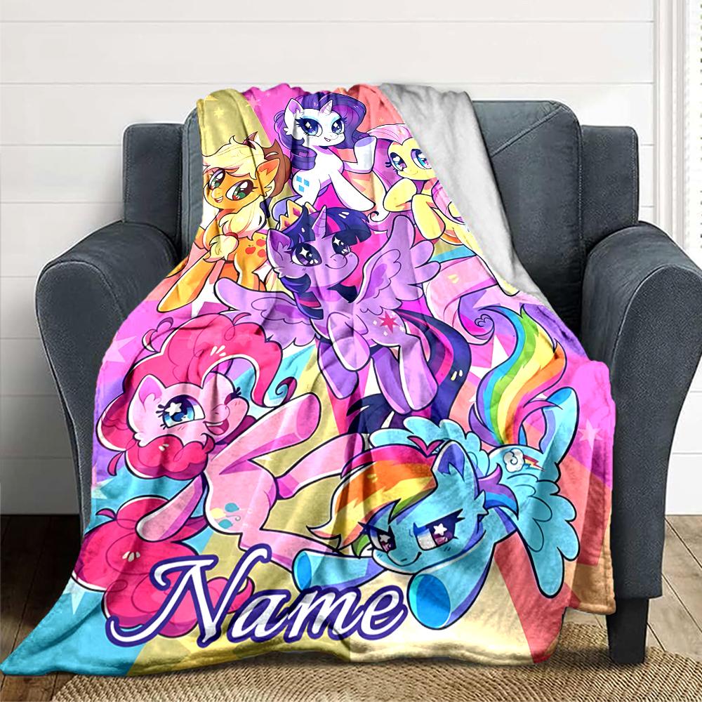 Custom Name Pink Hair Warrior Blanket for Couch & Bed, Plush Cozy Fuzzy Blanket Super Soft & Warm Blankets for Fall and Winter. 0908173