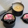 Massage Candle - Essential Oil- Geranium, 2oz/56.7g Melts Into Warm Massage Oil - Massage Oil Candle, Pour Spout