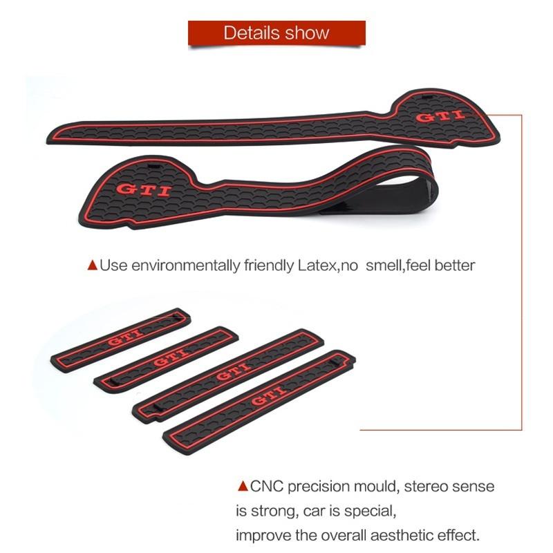 For 2011 2012 2013 2014 2015 2016 Voagen Polo GTI Gate Slot Pad Automobile Dust Mats Water Coaster Non-slip Mats Auto Car Accessories