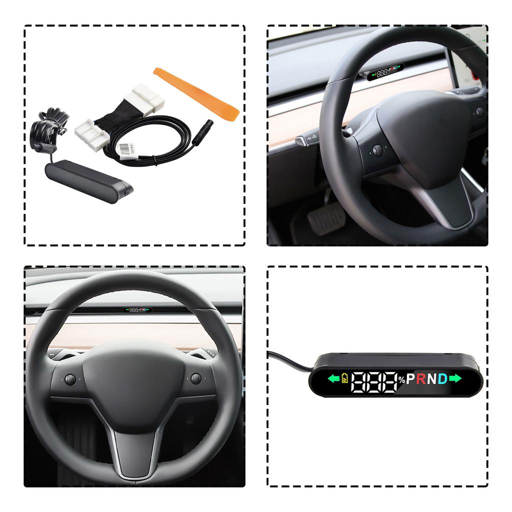 HUD Display Car HUD 1 Pc 12V ABS+PC Door Opening Reminder Easy Installation Electronic For Tesla 3 Model Y For Tesla Model