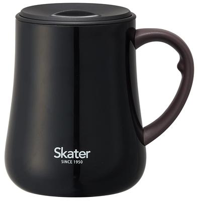 Skater Stainless Steel Mug with Lid, 400ml, Black, STMGC5-A