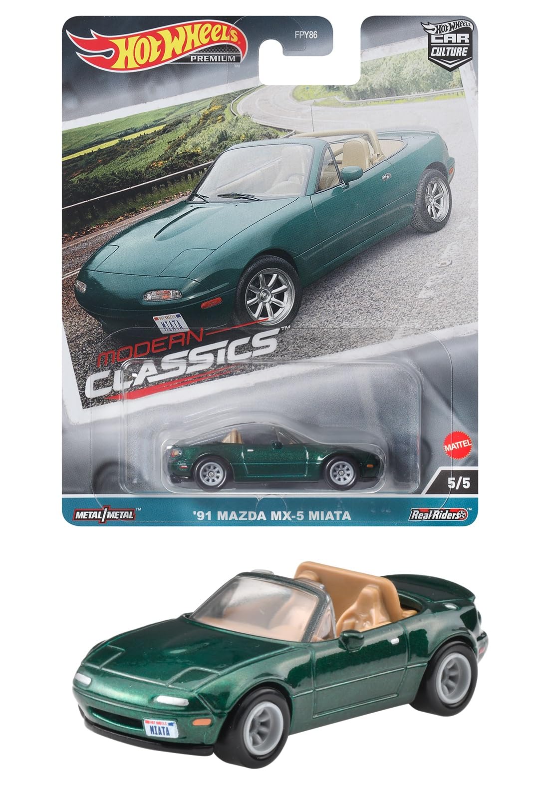 

Hot Wheels Car Culture Modern Classics Mazda Miata 3 and HKC68 - 91 MX-5 [Ages up] зелений