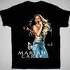 Maglietta in Cotone Nero Mariah Carey Cantante Live On Stage Taglie Complete S-5XL