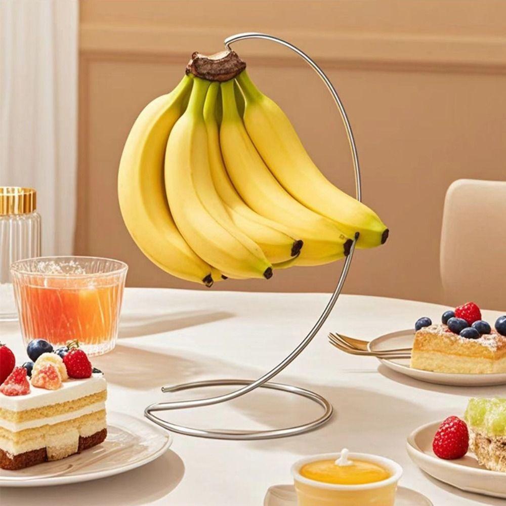 Keep Bananas Fresh Metal Banana Rack Space Saving Fruit Display Hanger  Cup Rack