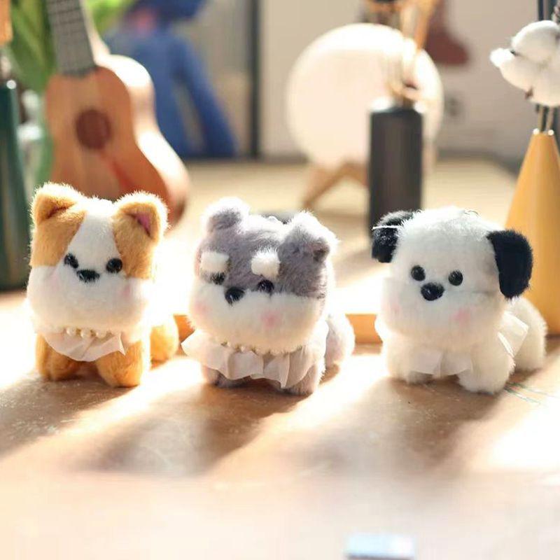 4-inch Plush Toy Red Envelope Bear Carrot Rabbit Plush Pendant Grab Machine Doll Bag Keychain