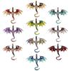 10Pcs Fashion Alloy Enamel Flying Dragon Shaped Brooch Pin Vintage Spread Wing Dragon Style Pendant Set for Necklace and Jewelry