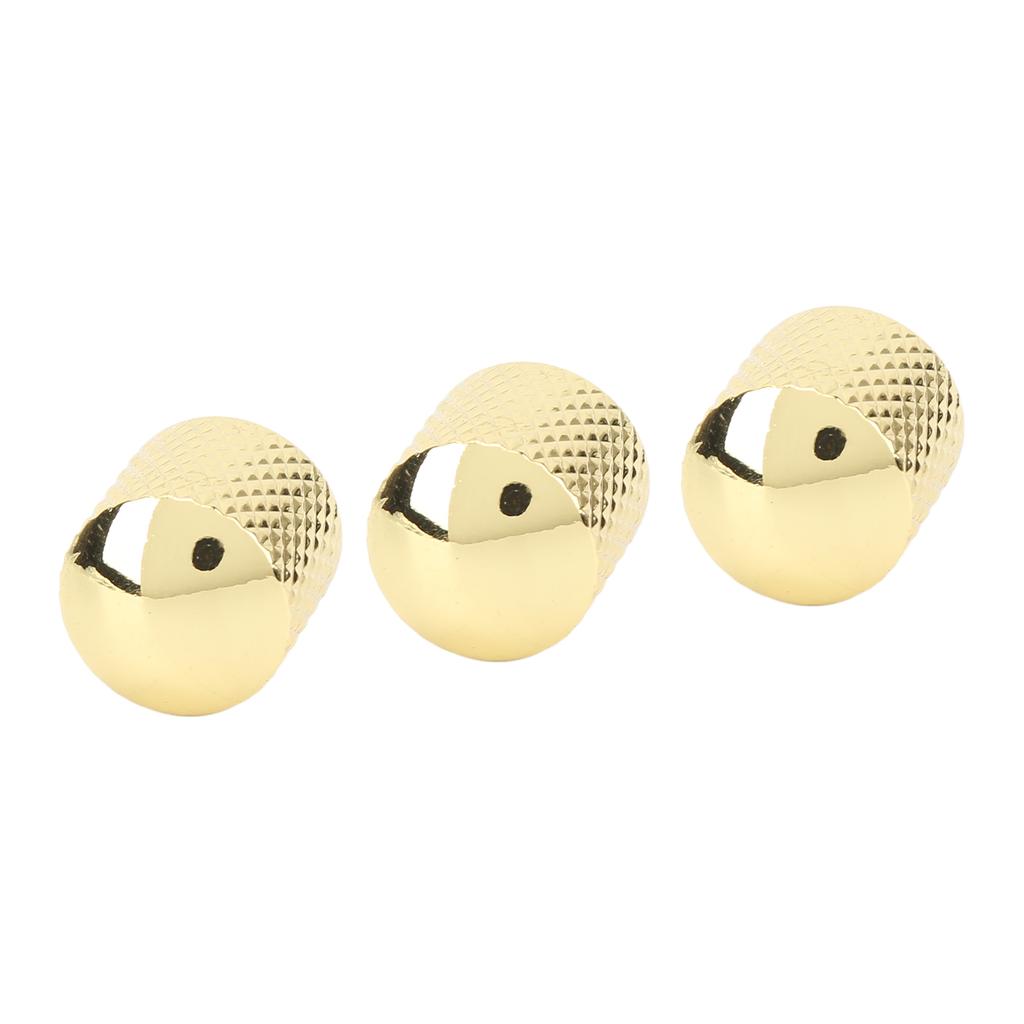 3 Pcs Electric Guitar Knob Exquisite Appearance Sturdy Metal Universal Guitar Potentiometer Replacement Knob