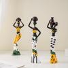 African Black Woman Figure Art Resin Crafts Home Use Living Room Entrance Desk Decoration Ornament Durable Best Durable