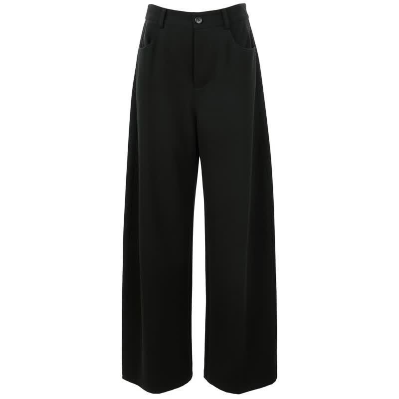Women's High-Waist Loose Curved Leg Trousers