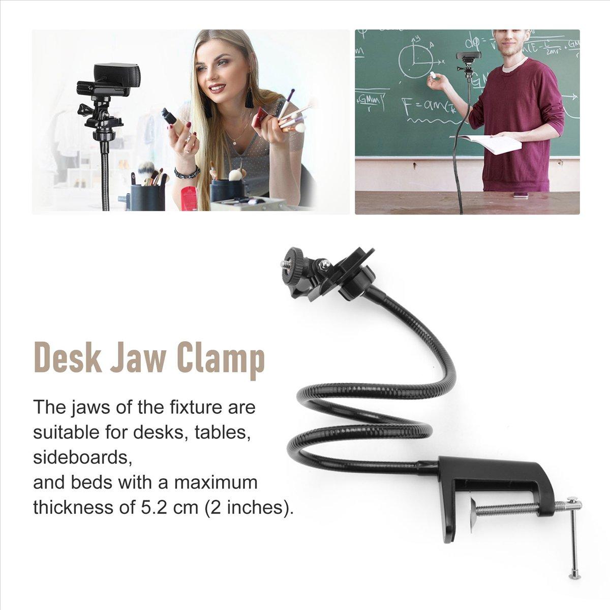 

Camera Bracket with Enhanced Desk Jaw Clamp Flexible Gooseneck Stand for Webcam 4K C925E C922X C922 China Mainland