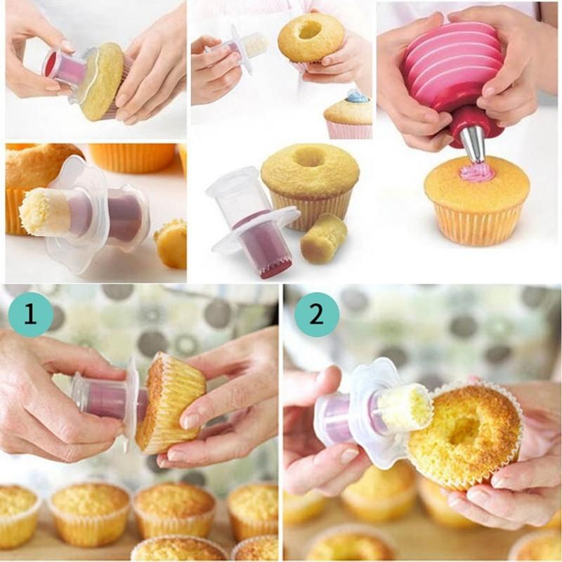 Cake Plunger Cutters Creative Cupcake Hole Digger Baking Dessert Cake Filling Hole Digger Baking And Pastry Tools