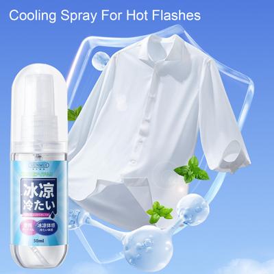 50ML Kühlspray Körperberuhigendes schnelles Kühlnebelspray Sommer Sanfte hautfreundliche Kleidung