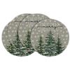 Festive Style Christmas Round Placemats - 4-Piece Set for Holiday Table Decor