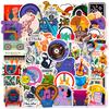 50 Headphones Music Stickers Rock Bands European and American Personality Cool Music Stickers Music Stickers Diy