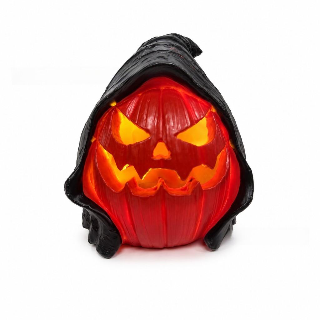 Lanterna a Zucca in Resina per Halloween Decorazione Esterna per Cortile con Luce LED per Celebrazioni Festive