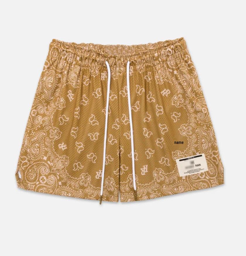 American Casual Mesh Breathable Basketball Shorts - Loose, Four-Point Fitness Jogging Pants