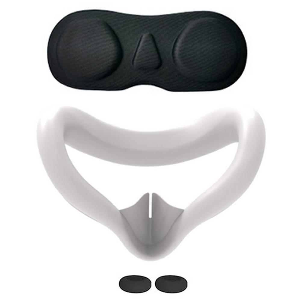For Meta Quest 3S VR Headset Silicone Visor and Lens Protection Cover Set