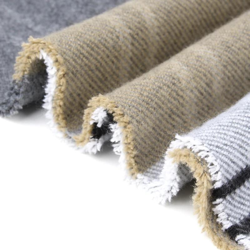Fashion Design Plaid Men's Scarf Autumn Winter Korean Version Imitation Cashmere Muffler Male Soft Light Tassel Thick Warm Shawl