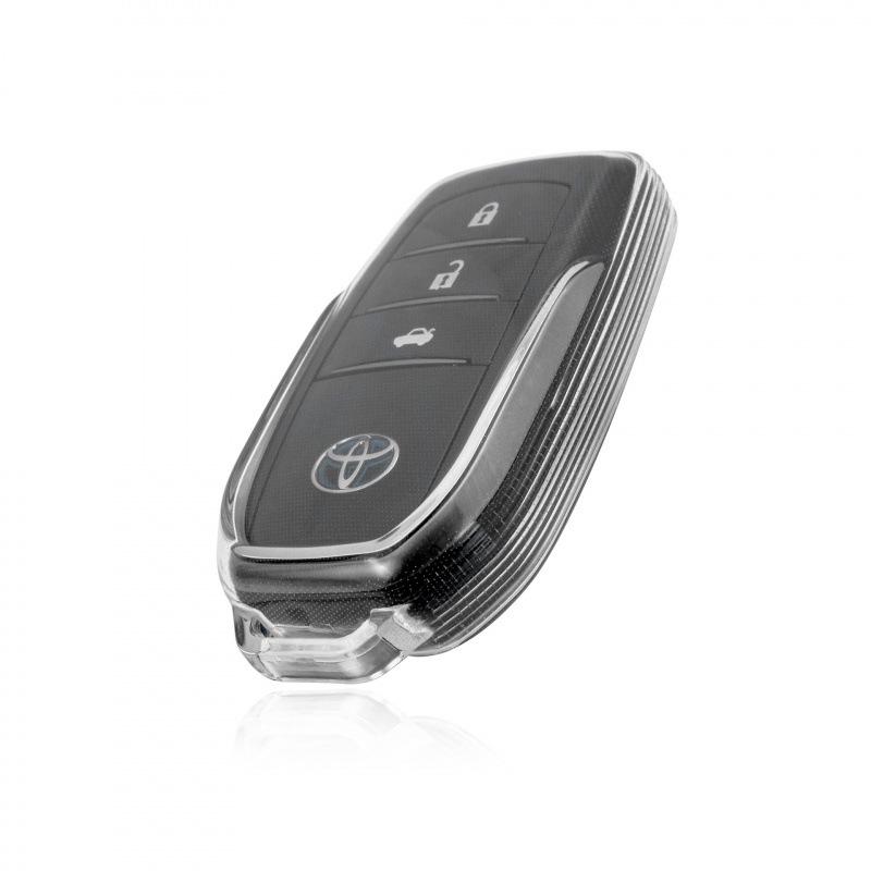 Transparent Full Coverage Key Case for Toyota Corolla, Camry, Crown, RAV4