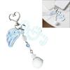Cute Round Dot Stripe Music Note Star Keychain Acrylic Alloy Key Organiser Charm Versatile Decorative For Bag Wallet