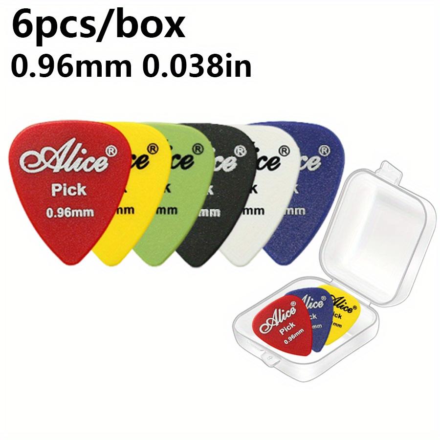 6pcs Boxed Alice Guitar Picks Plastic Colorful Guitar Paddles Thickness 0.58-1.50mm 6 Size for Bass Ukulele Music Equipment JXB
