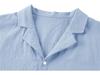 2023 Men's Casual Lapel Short-Sleeve Solid Color Cotton and Linen Shirt - European and American Style