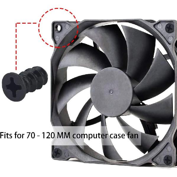 Black Computer Case Fan Screws (50 Pack)