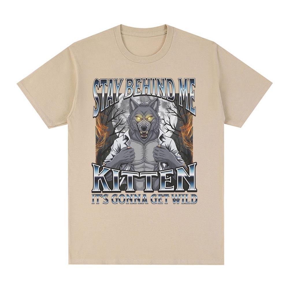 

Оставайся позади меня, котенок, сейчас будет жарко. Футболка забавная, буквально я, мем про альфа-волка, хлопковые футболки с коротким рукавом XXXL хаки