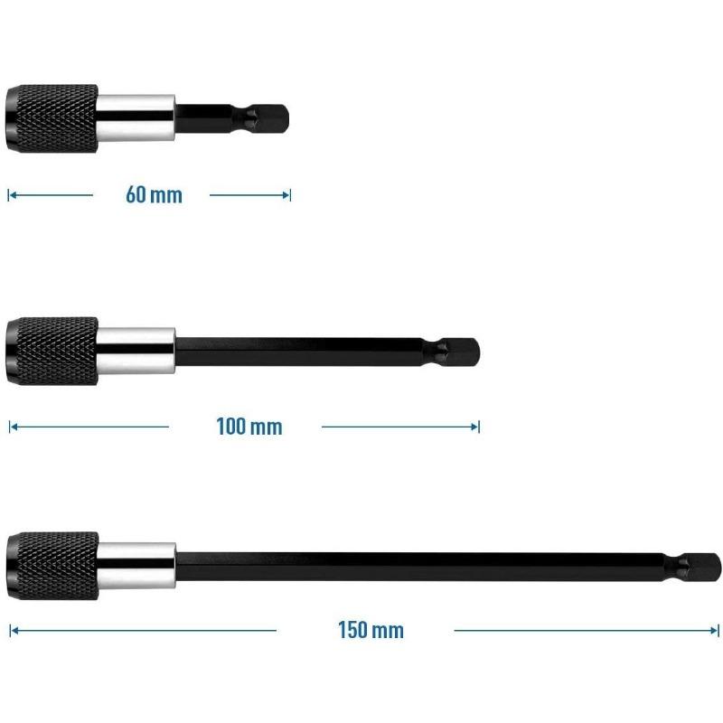 1/4 Inch Hex Shank Quick Release Bar Socket Screwdriver Bit Holder Magnetic Extension Chuck Adapter Screws Drill Driver Bit Set