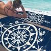 Mantra-Muster digital bedrucktes Polyester Superfeine Faser beidseitiger Fleece Strandurlaub Badetuch, Strandtuch