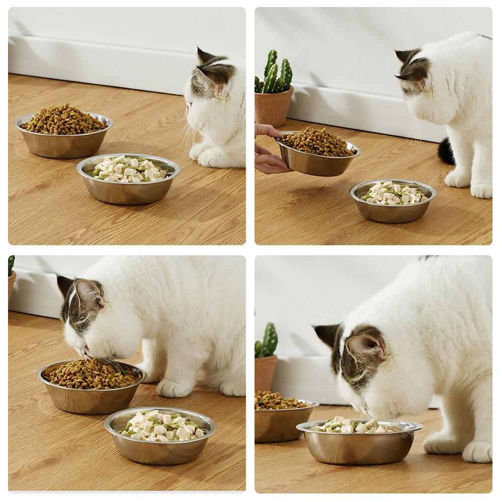 Large Capacity Dog Bowl Stainless Steel Pet Feeding Bowl Cat and Dog Food Drinking Bowl Metal Feeding Bowl Durable and Cheap