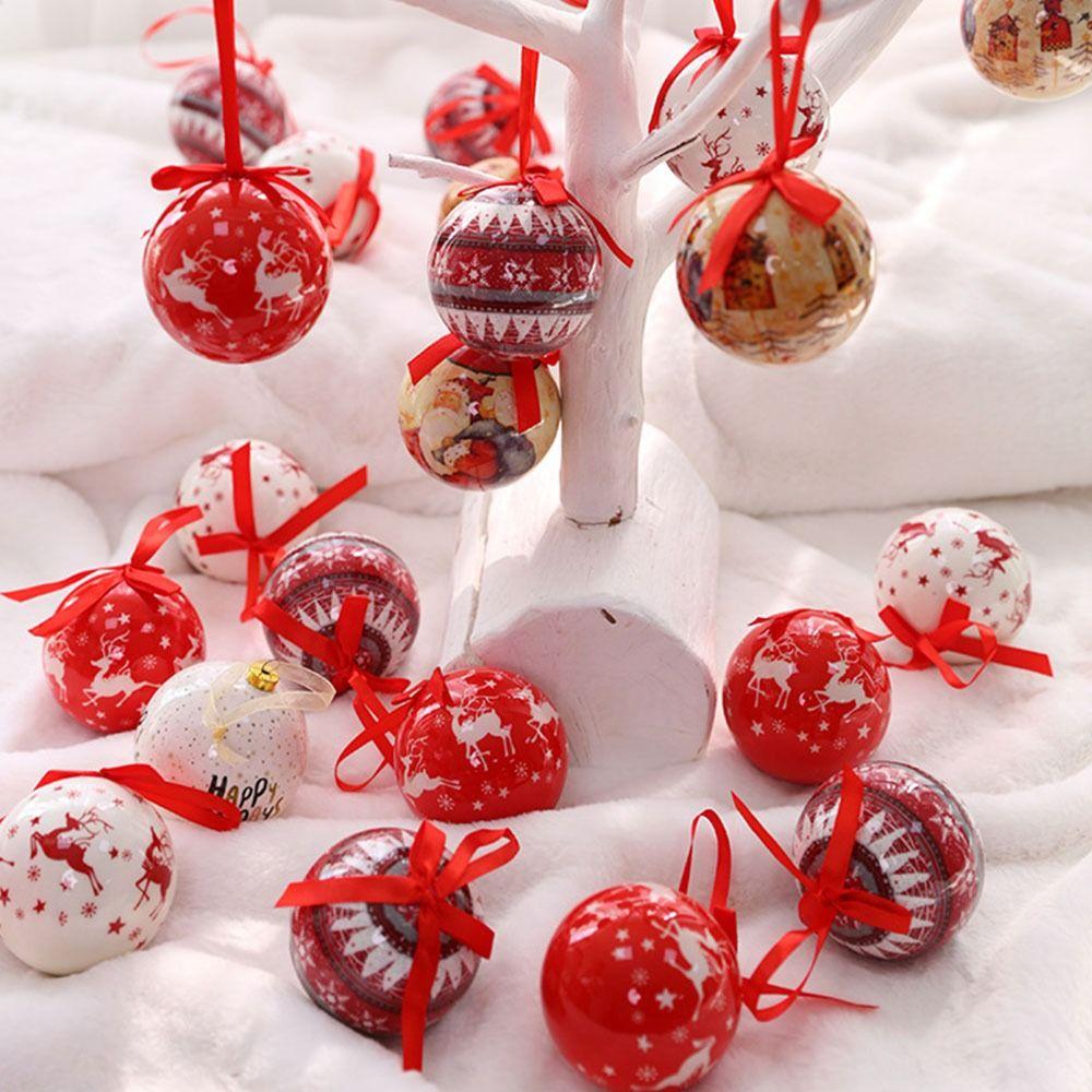 Shatterproof Christmas Tree Ball Snowman Car Pattern Christmas Tree Decorative  New Year