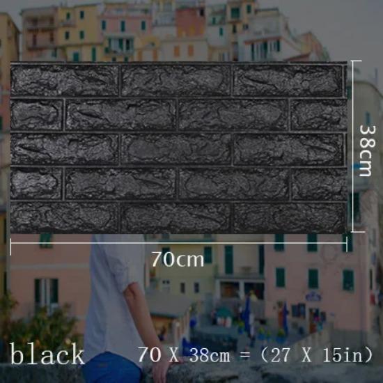 70x38cm 3D Wandaufkleber Selbstklebend Schaumstoff Ziegel Raumdeko DIY 3D Tapete Wanddeko Wohnzimmer Wandaufkleber für Kinderzimmer