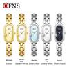 Oufanny Vintage Style Women's Oval Mother-of-Pearl Quartz Watch - Waterproof Alloy Bracelet, High Appearance Value, Versatile for Girls