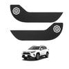 CARTIST RAV4 50 Series Door Kick Guards Door Trim Protectors PU Leather Black 2-Piece Set
