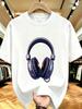 Summer New Unisex Oversized Rose Cross Print T Shirt 100 Percent Cotton Breathable Crew Neck Short Sleeve Casual Streetwear Loose F