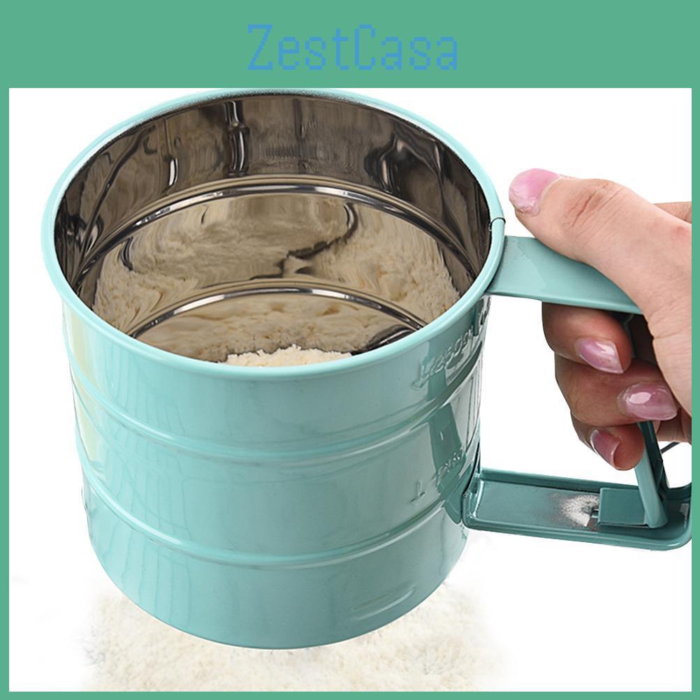 Flour Semiautomatic Sieve Kitchen Handheld Flour Sieve Cup Baking Tool