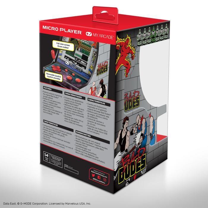 Jeu Vidéo - My Arcade - Bad Dudes Micro Player - Artwork Inspiré - Joystick Amovible - Idéal Pour Bureau