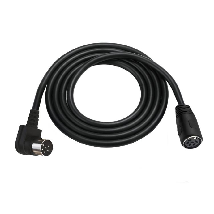 

90 Degree DIN 6Pin Male to Female Cable Adapter Converter 6Pin Sound Data Extension Cable for Digital Equipment