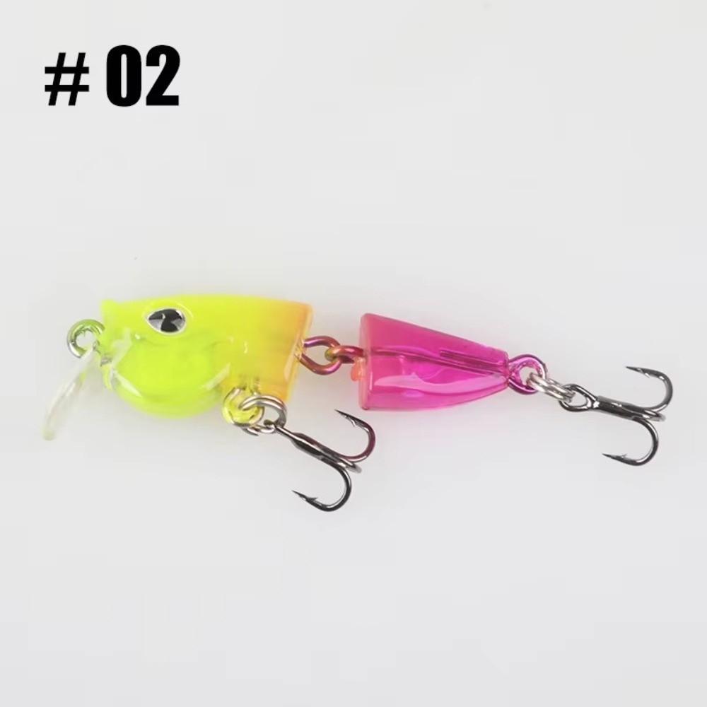 2-Section Joint Slow Sinking Minnow 3.5g Weight Wobbles Bait Mini Micro Fishing Bait Bass Fishing
