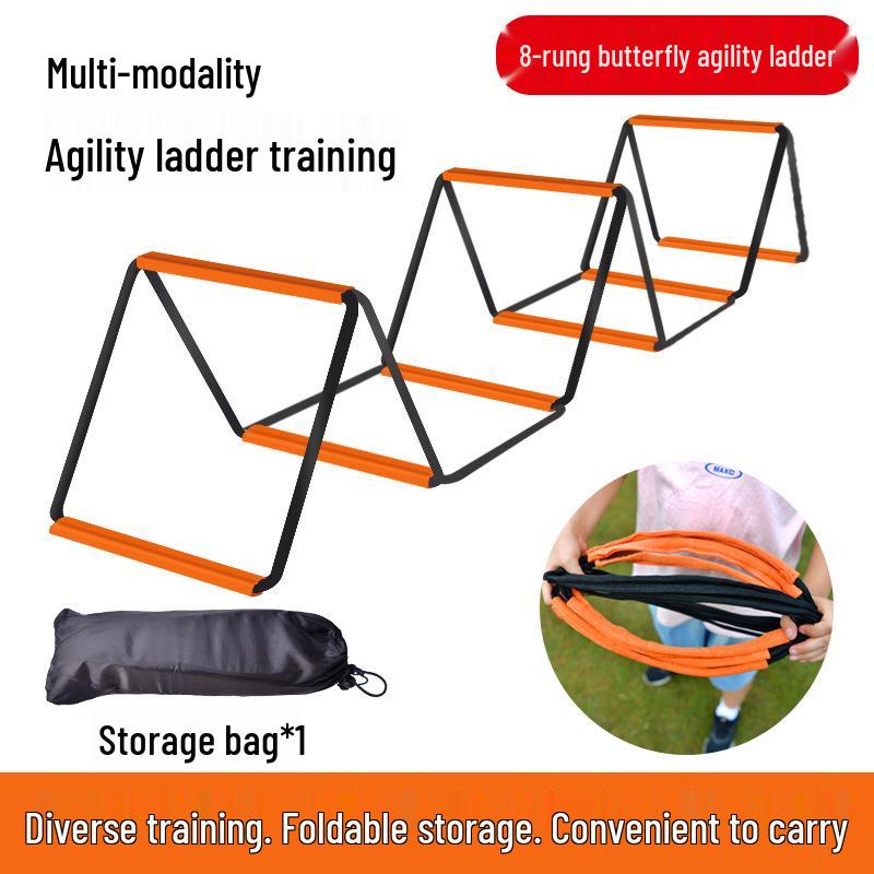 Multifunctional Butterfly Agility Hopscotch Ladder for Children's Basketball, Fitness, and Football Training