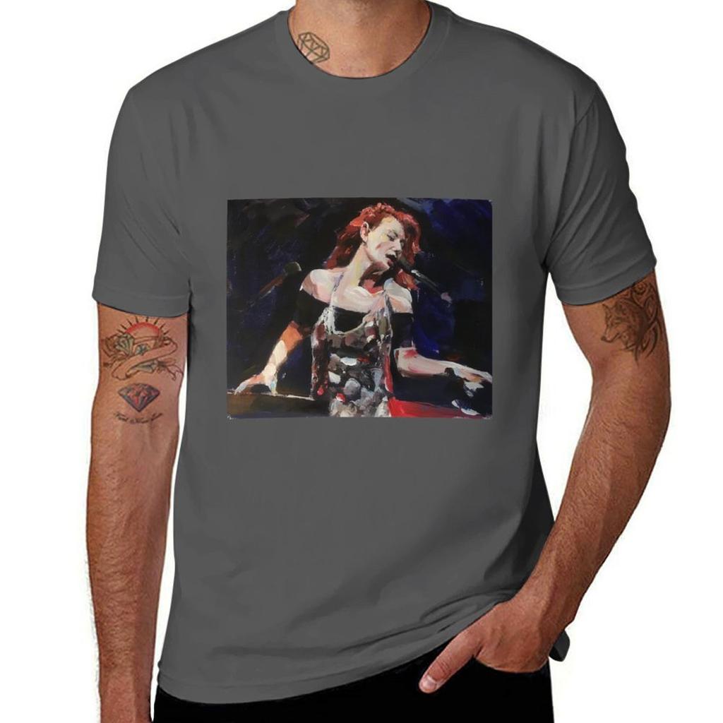 Tori Amos Two pianos TShirt Casual Daily Wear Short Sleeve Top
