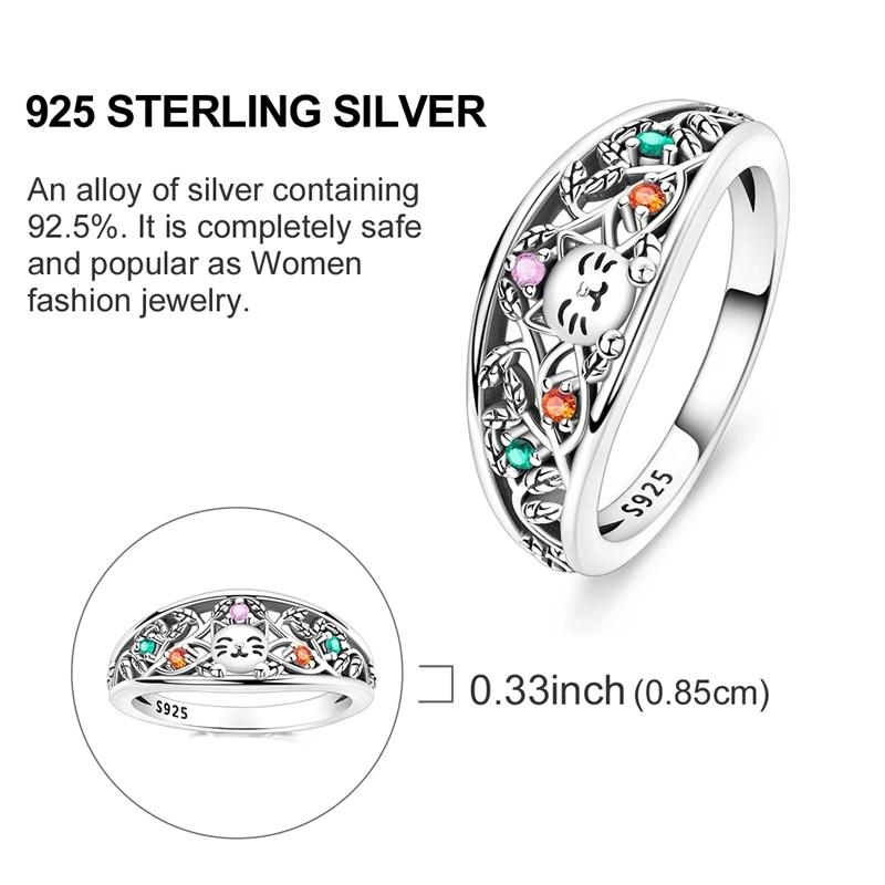 Rings Original 925 Silver Rings Simple Zircon Heart Ring for Wedding Valentine's Day Women Ring Jewelry Gift