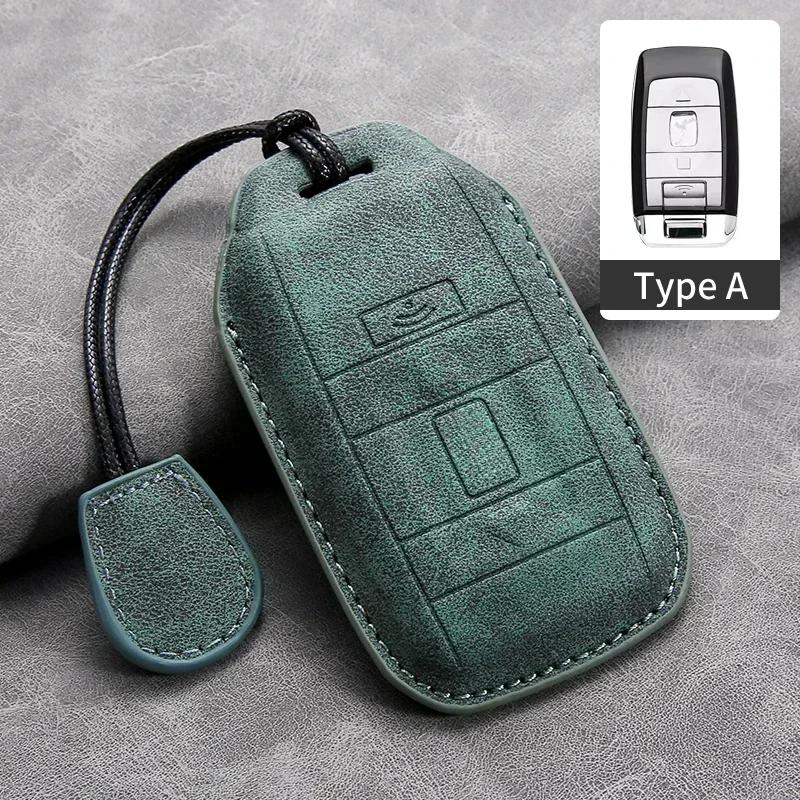 Leather New Car Key Cover Use For Rolls-Royce Cullinan Phantom Ghost Wraith Dawn Key Case Shell Buckle Auto Interior Accessories